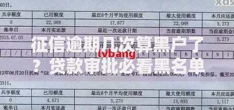 征信逾期几次算黑户了？贷款审批必看黑名单界定标准