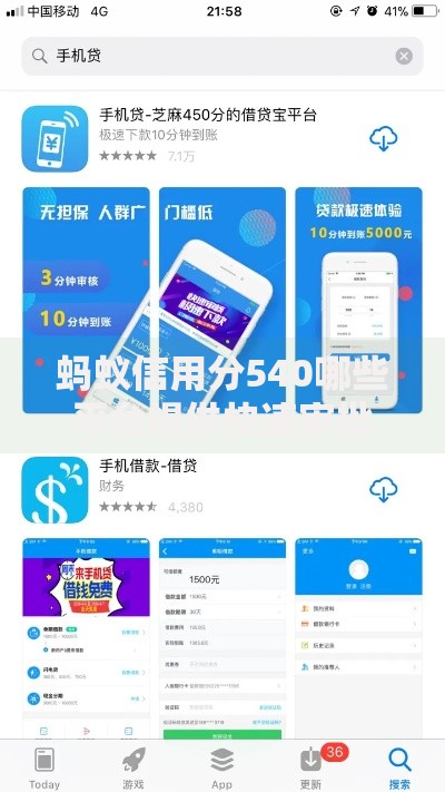 蚂蚁信用分540哪些平台提供快速审批？低分贷款指南
