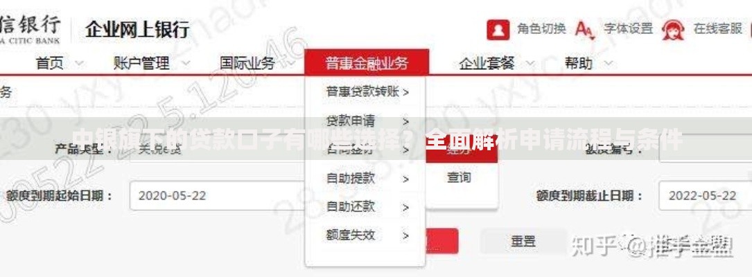 中银旗下的贷款口子有哪些选择？全面解析申请流程与条件