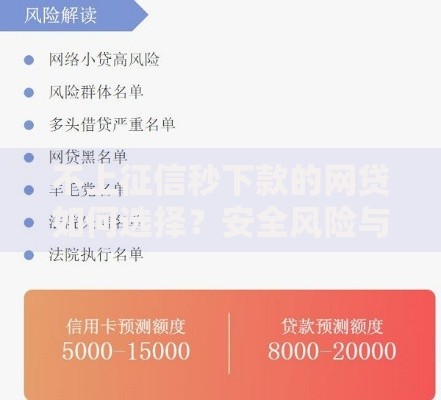 不上征信秒下款的网贷如何选择？安全风险与申请流程全解析