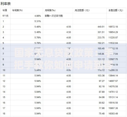 国家无息贷款政策：手把手教你如何申请到零利息资金