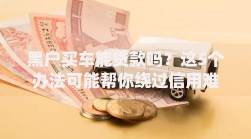 黑户买车能贷款吗？这5个办法可能帮你绕过信用难关