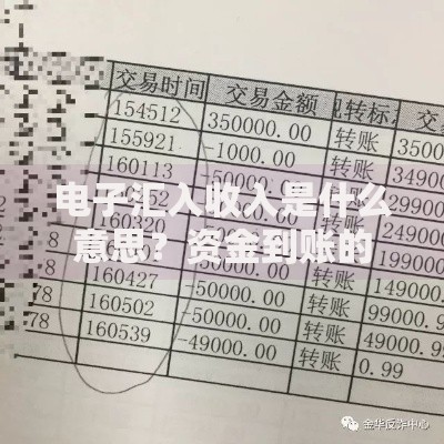 电子汇入收入是什么意思?资金到账的懒人说明书 电子汇入收入是什么意思?资金到账的懒人说明书