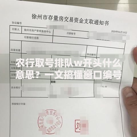 农行取号排队w开头什么意思？一文搞懂窗口编号背后的秘密