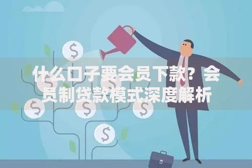 什么口子要会员下款？会员制贷款模式深度解析