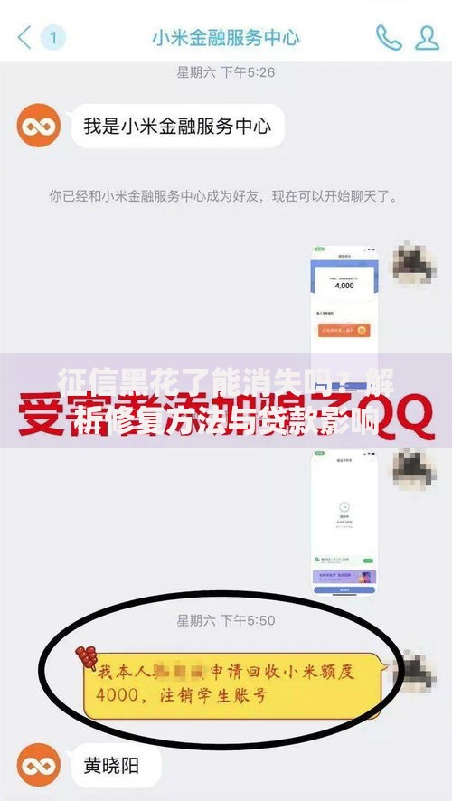 征信黑花了能消失吗？解析修复方法与贷款影响