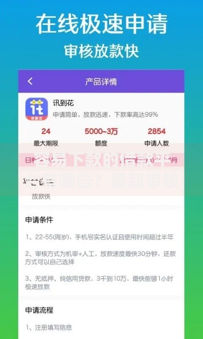 容易下款的借款平台有哪些？最新审核宽松平台推荐