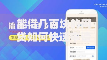 能借几百块的网贷如何快速申请小额贷款