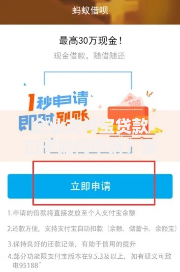 企业支付宝贷款口子如何申请？条件流程全解析