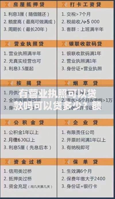 有营业执照可以贷款吗可以贷多少？额度解析与申请攻略