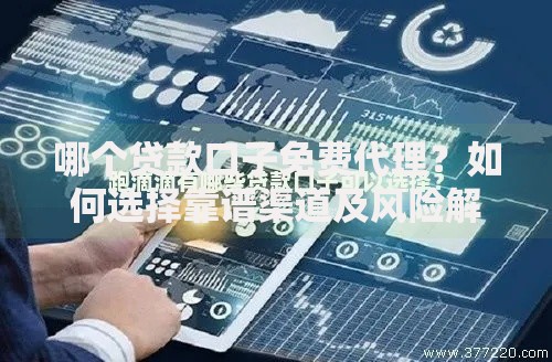 哪个贷款口子免费代理？如何选择靠谱渠道及风险解析