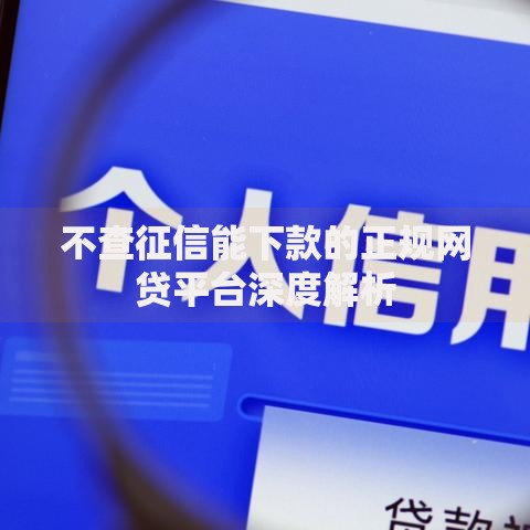不查征信能下款的正规网贷平台深度解析