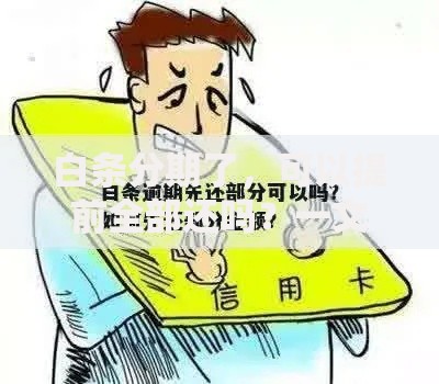 白条分期了，可以提前全部还吗？一文说清提前还款规则及利弊