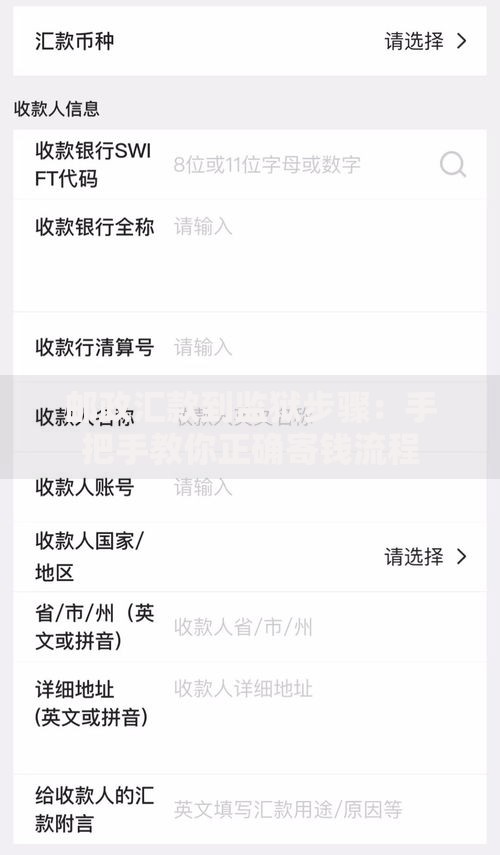 邮政汇款到监狱步骤：手把手教你正确寄钱流程