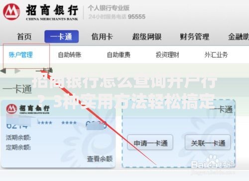 招商银行怎么查询开户行？3种实用方法轻松搞定