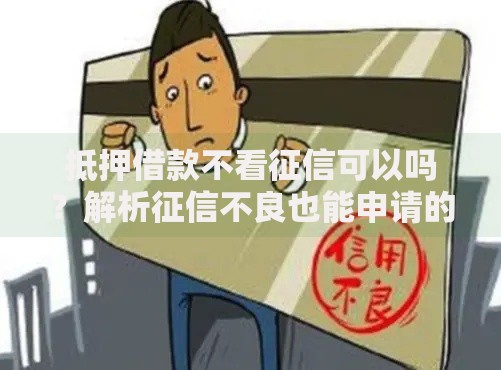 抵押借款不看征信可以吗？解析征信不良也能申请的条件与风险