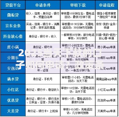 2025当天下款的口子如何申请？政策条件全解析