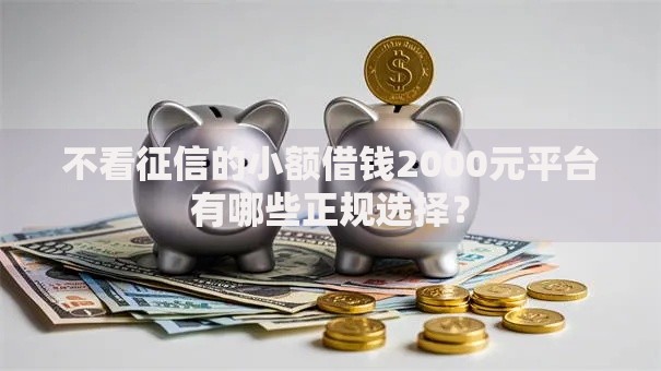不看征信的小额借钱2000元平台有哪些正规选择？