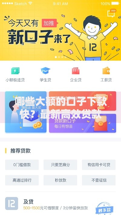 哪些大额的口子下款快？最新高效贷款渠道解析