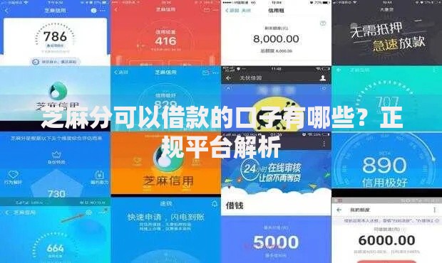芝麻分可以借款的口子有哪些？正规平台解析