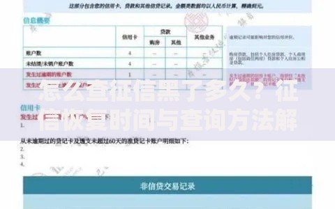怎么查征信黑了多久？征信恢复时间与查询方法解析