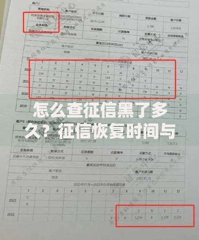 怎么查征信黑了多久？征信恢复时间与查询方法解析