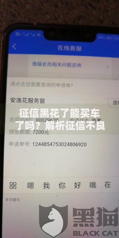 征信黑花了能买车了吗？解析征信不良人群购车贷款方案