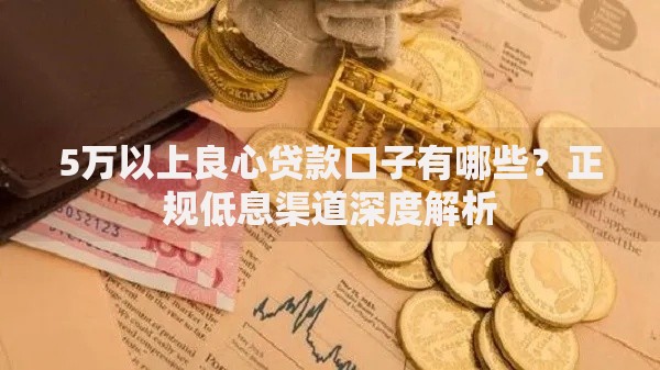 5万以上良心贷款口子有哪些？正规低息渠道深度解析