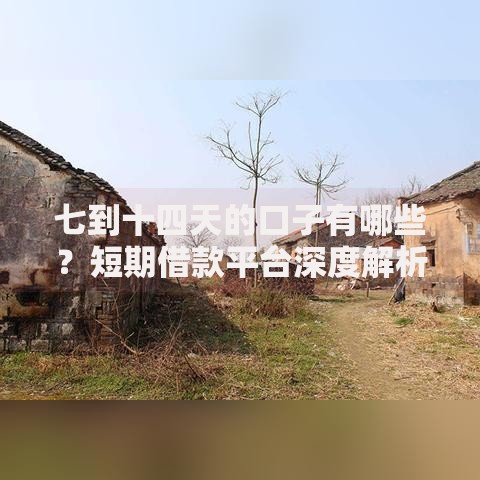 七到十四天的口子有哪些？短期借款平台深度解析