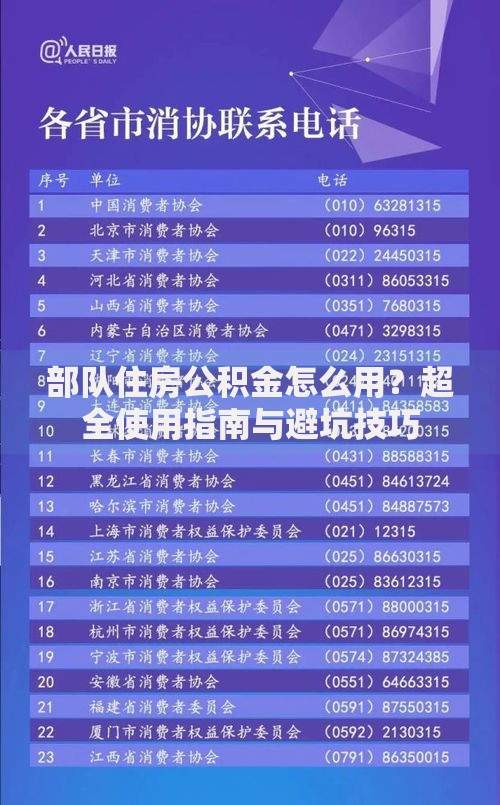 部队住房公积金怎么用？超全使用指南与避坑技巧