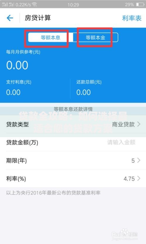 贷款全攻略：如何选择最适合您的贷款方案