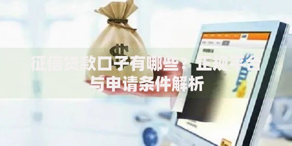 征信贷款口子有哪些？正规平台与申请条件解析