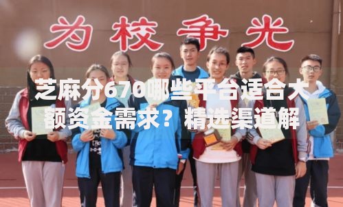 芝麻分670哪些平台适合大额资金需求？精选渠道解析