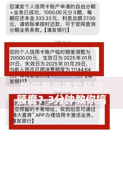 如何查询浦发超限额度？3分钟教你搞定额度自查技巧