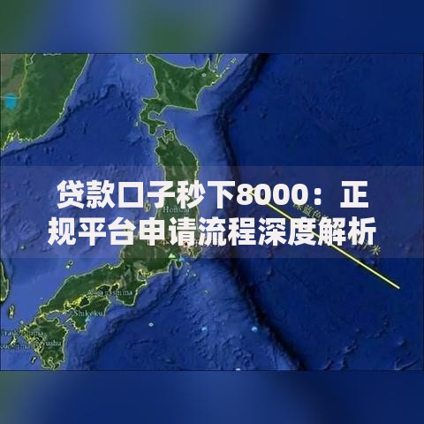 贷款口子秒下8000：正规平台申请流程深度解析