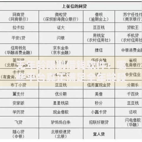 无年龄限制借钱软件：哪些平台真正满足全年龄段需求