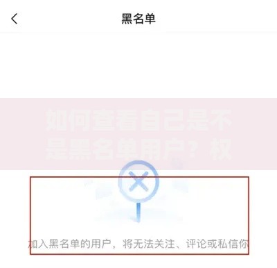 如何查看自己是不是黑名单用户？权威方法解析