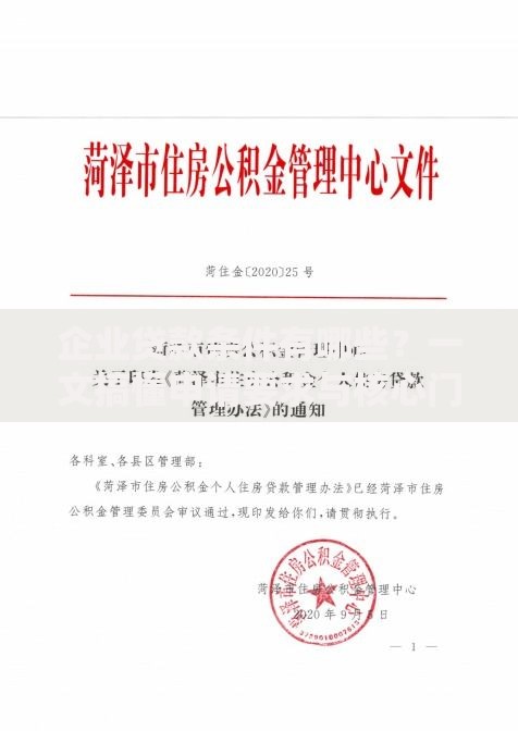 企业贷款条件有哪些？一文搞懂申请要求与核心门槛