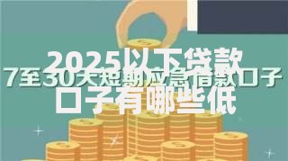 2025以下贷款口子有哪些低门槛渠道？全面解析