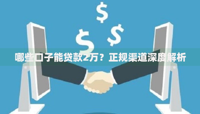 哪些口子能贷款2万？正规渠道深度解析