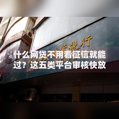 什么网贷不用看征信就能过？这五类平台审核快放款易