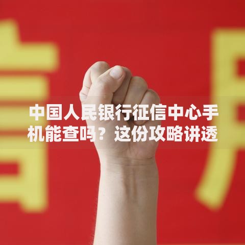 中国人民银行征信中心手机能查吗？这份攻略讲透了