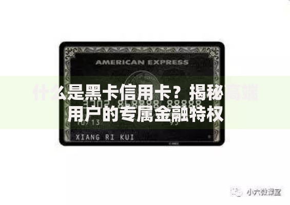 什么是黑卡信用卡？揭秘高端用户的专属金融特权