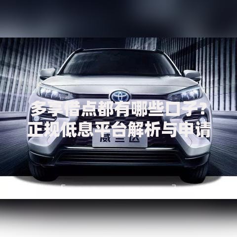 多享借点都有哪些口子？正规低息平台解析与申请攻略