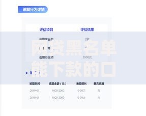 网贷黑名单能下款的口子有哪些？深度解析可申请平台