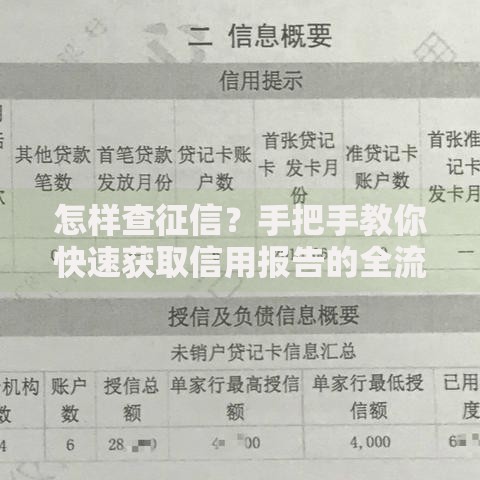 怎样查征信？手把手教你快速获取信用报告的全流程解析