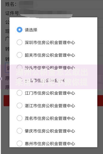 湖州公积金怎么取出来用？手把手教你提取流程和避坑技巧