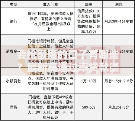 要抢额度的口子有哪些？最新高通过率贷款渠道解析