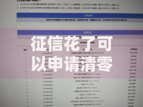 征信花了可以申请清零吗？修复方法及贷款申请全攻略