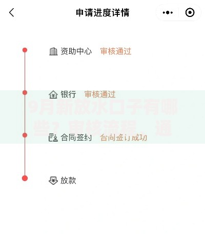 9月新放水口子有哪些？审核流程、通过率、利率全解析